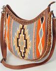American Darling Hand Tooled Saddle Blanket Genuine Leather Women Bag Western Handbag Purse