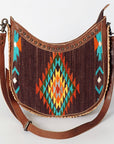 American Darling Hand Tooled Saddle Blanket Genuine Leather Women Bag Western Handbag Purse