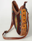 American Darling Hand Tooled Saddle Blanket Genuine Leather Women Bag Western Handbag Purse