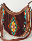American Darling Hand Tooled Saddle Blanket Genuine Leather Women Bag Western Handbag Purse