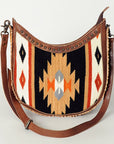American Darling Hand Tooled Saddle Blanket Genuine Leather Women Bag Western Handbag Purse