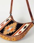 American Darling Hand Tooled Saddle Blanket Genuine Leather Women Bag Western Handbag Purse