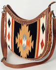 American Darling Hand Tooled Saddle Blanket Genuine Leather Women Bag Western Handbag Purse