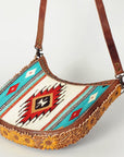 American Darling Hand Tooled Saddle Blanket Genuine Leather Women Bag Western Handbag Purse