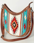 American Darling Hand Tooled Saddle Blanket Genuine Leather Women Bag Western Handbag Purse