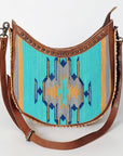 American Darling Hand Tooled Saddle Blanket Genuine Leather Women Bag Western Handbag Purse