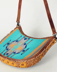 American Darling Hand Tooled Saddle Blanket Genuine Leather Women Bag Western Handbag Purse