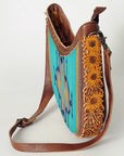 American Darling Hand Tooled Saddle Blanket Genuine Leather Women Bag Western Handbag Purse