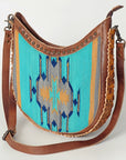 American Darling Hand Tooled Saddle Blanket Genuine Leather Women Bag Western Handbag Purse