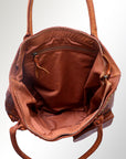 Never Mind Nmbgm118 Tote Vintage Handmade Genuine Cowhide Leather Women Bag Western Handbag Purse