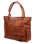 Never Mind Nmbgm118 Tote Vintage Handmade Genuine Cowhide Leather Women Bag Western Handbag Purse