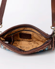 American Darling Small Crossbody Hand Tooled Saddle Blanket Genuine Leather women bag western handbag purse