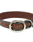 BAR H EQUINE Natural Holly Sunflower Hand Painted Western Leather Dog Collar