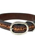 BAR H EQUINE Bonnie Blossom Sunflower Hand Painted Western Leather Dog Collar