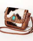 American Darling Hand Tooled Saddle Blanket Genuine Leather Women Bag Western Handbag Purse
