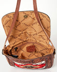 American Darling Hand Tooled Saddle Blanket Genuine Leather Women Bag Western Handbag Purse