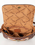 American Darling Hand Tooled Saddle Blanket Genuine Leather Women Bag Western Handbag Purse