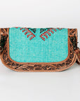 ADBG829F American Darling Hand Tooled Saddle Blanket Genuine Leather Women Bag Western Handbag Purse