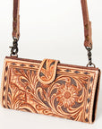 American Darling Small Crossbody Hand Tooled Genuine Leather Western Women Bag Handbag Purse |