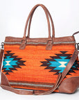 ADBG833B American Darling Saddle Blanket Genuine Leather Women Bag Western Handbag Purse
