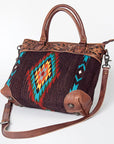 American Darling ADBG835A Tote Hand Tooled Saddle Blanket Genuine Leather women bag western handbag purse