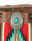 ADBG836A American Darling Hand Tooled Saddle Blanket Genuine Leather Women Bag Western Handbag Purse