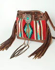 ADBG836A American Darling Hand Tooled Saddle Blanket Genuine Leather Women Bag Western Handbag Purse