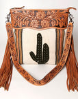American Darling Signature Crossbody Hand Tooled Saddle Blanket Genuine Leather Women Bag Western Handbag Purse