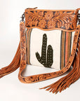 American Darling Signature Crossbody Hand Tooled Saddle Blanket Genuine Leather Women Bag Western Handbag Purse