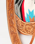 American Darling ADBG569A Bucket Hand Tooled Saddle Blanket Genuine Leather Women Bag Western Handbag Purse