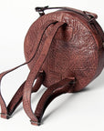 American Darling ADBGZ598 Canteen Hand Tooled Hair-On Genuine Leather Women Bag Western Handbag Purse