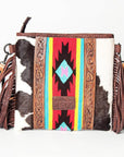 American Darling ADBGZ599 Crossbody Saddle Blanket Genuine Leather Women Bag Western Handbag Purse
