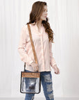 American Darling ADBGZ603 Clear Bag Hand Tooled Genuine Leather Women Bag Western Handbag Purse