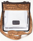 American Darling ADBGZ603 Clear Bag Hand Tooled Genuine Leather Women Bag Western Handbag Purse