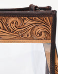 American Darling ADBGZ603 Clear Bag Hand Tooled Genuine Leather Women Bag Western Handbag Purse