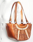 American Darling ADBGZ609 Tote Hand Tooled Genuine Leather Women Bag Western Handbag Purse