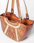 American Darling ADBGZ609 Tote Hand Tooled Genuine Leather Women Bag Western Handbag Purse