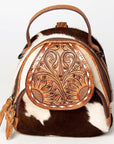 ADBGZ611 American Darling Hand Tooled Hair On Genuine Leather Women Bag Western Handbag Purse