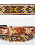 American Darling Beautifully Hand Tooled Genuine American Leather Belt Men and Women