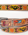 American Darling Beautifully Hand Tooled Genuine American Leather Belt Men and Women