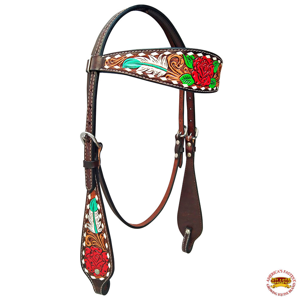 HILASON Western Horse Headstall Breast Collar Set American Leather