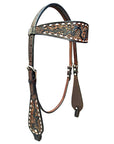 HILASON Western Horse Headstall American Leather Floral