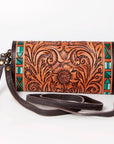 American Darling Wallet Hand Tooled Genuine Leather women bag western handbag purse