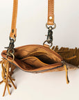 American Darling Chaps Bag Hand Tooled Hair On Genuine Leather women bag western handbag purse