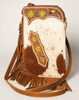 American Darling Chaps Bag Hand Tooled Hair On Genuine Leather women bag western handbag purse