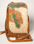 American Darling Chaps Bag Hand Tooled Hair On Genuine Leather women bag western handbag purse