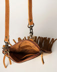 American Darling Chaps Bag Hand Tooled Hair On Genuine Leather women bag western handbag purse