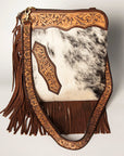 American Darling Chaps Bag Hand Tooled Hair On Genuine Leather women bag western handbag purse