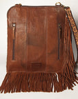 American Darling Chaps Bag Hand Tooled Hair On Genuine Leather women bag western handbag purse