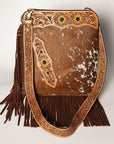 American Darling Chaps Bag Hand Tooled Hair On Genuine Leather women bag western handbag purse